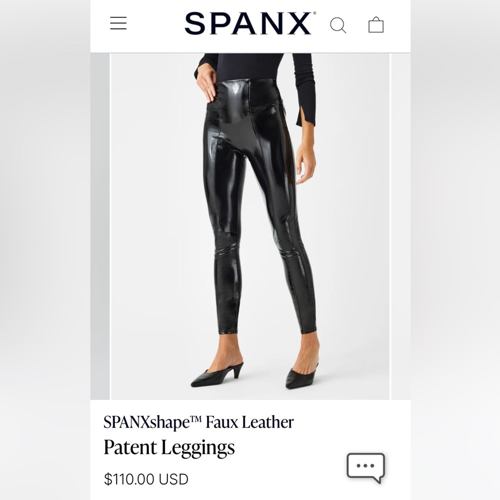 SPANXshape Faux Leather Patent Leggings